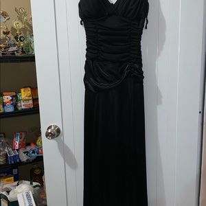Long black semi formal dress